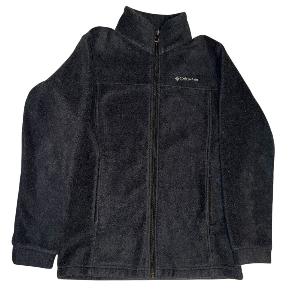 Kid's Black Columbia Full Zip / Zip-up Fleece Jacket, Black, Size Large